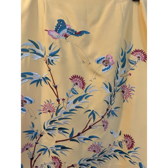 Carlisle Collection Designer Skirt Sz 8 Silk Embroidered Tapestry Multicolor - Picture 4 of 12